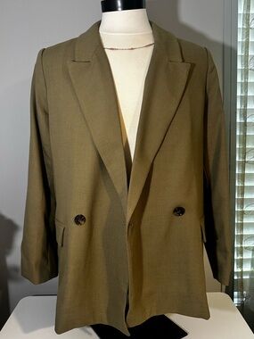 Banana Republic Olive Green Tailored Blazer